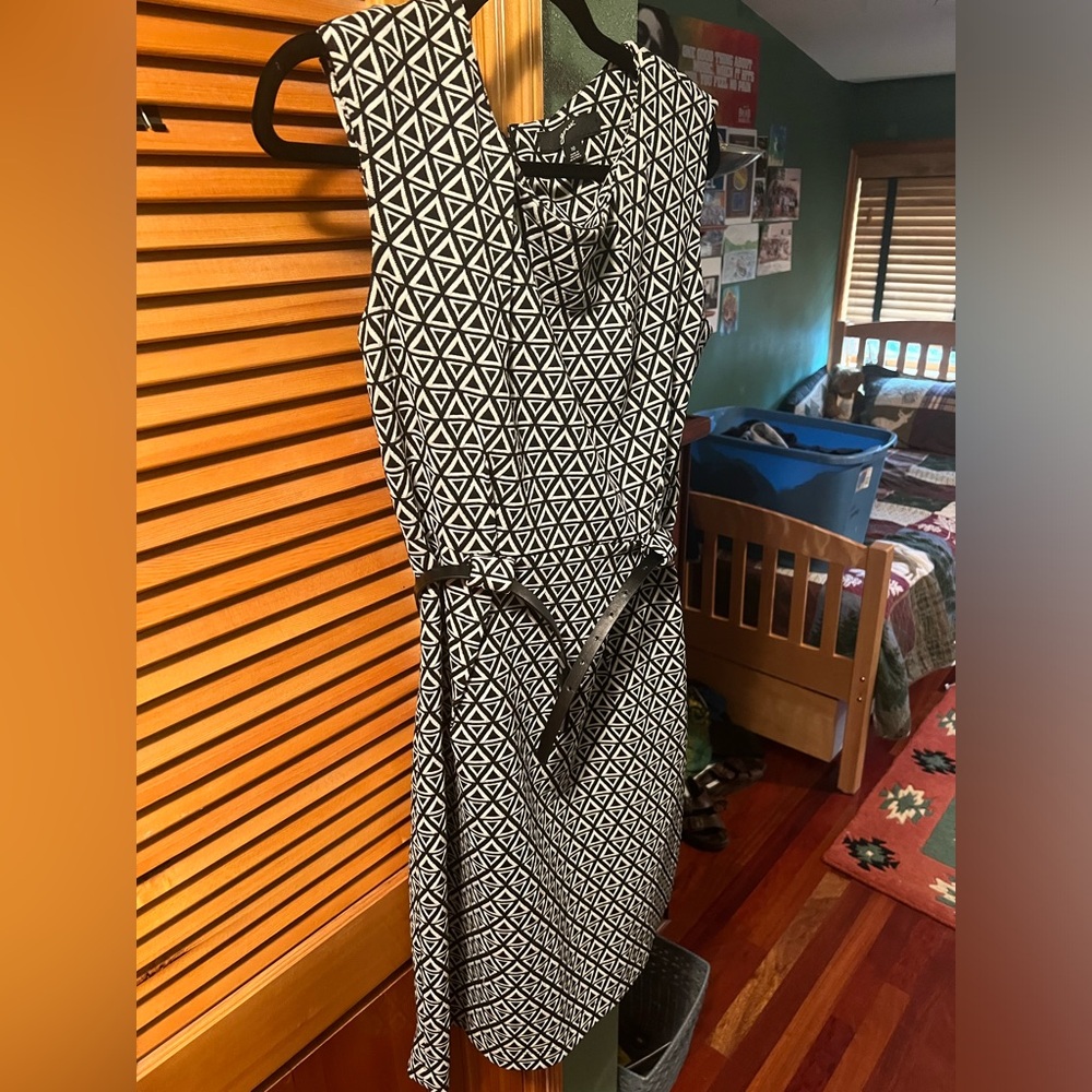 Fancy black and white dress